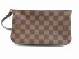 Photo2: LOUIS VUITTON Damier Leather Brown Accessories Pouch Pochette #5525 (2)