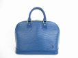 Photo1: LOUIS VUITTON Epi Leather Blue Hand Bag Purse Alma #5526 (1)