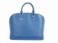 Photo2: LOUIS VUITTON Epi Leather Blue Hand Bag Purse Alma #5526 (2)