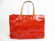 Photo1: LOUIS VUITTON Vernis Red Patent Leather Tote&Shoppers Bag Reade GM #5533 (1)