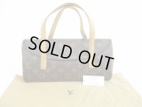 LOUIS VUITTON Monogram Leather Brown Hand Bag Purse Sonatine #5543