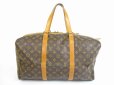 Photo2: LOUIS VUITTON Monogram Leather Brown Duffle&Gym Bag Sac Souple 45 #5552 (2)