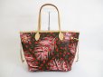 Photo2: LOUIS VUITTON Leather Red Palm Springs Jungle Dot Tote Bag Neverfull MM #5561 (2)