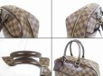 Photo7: LOUIS VUITTON Special Order Damier Leather Brown Hand Bag Deauville #5568