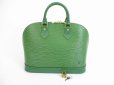 Photo1: LOUIS VUITTON Epi Leather Green Hand Bag Purse Alma #5575 (1)