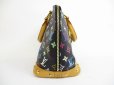 Photo3: LOUIS VUITTON Multi-color Leather Black Hand Bag Purse Alma #5577