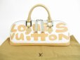 Photo1: LOUIS VUITTON Graffiti Leather Beige Limited Edition Hand Bag Alma Horizontal #5581 (1)