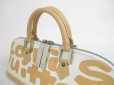 Photo11: LOUIS VUITTON Graffiti Leather Beige Limited Edition Hand Bag Alma Horizontal #5581