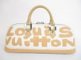 Photo2: LOUIS VUITTON Graffiti Leather Beige Limited Edition Hand Bag Alma Horizontal #5581 (2)