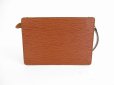 Photo2: LOUIS VUITTON Epi Leather Brown Clutch Bag Cross-body Bag With Strap #5591 (2)