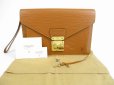 Photo1: LOUIS VUITTON Epi Leather Brown Clutch Bag Purse Sellier Dragonne #5593 (1)