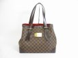 Photo1: LOUIS VUITTON Damier Leather Brown Tote&Shoppers Bag Hampstead MM #5604 (1)