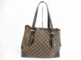 Photo2: LOUIS VUITTON Damier Leather Brown Tote&Shoppers Bag Hampstead MM #5604 (2)