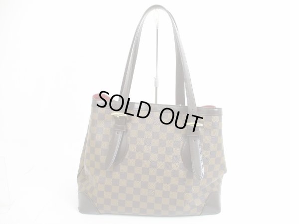 Photo2: LOUIS VUITTON Damier Leather Brown Tote&Shoppers Bag Hampstead MM #5604