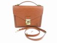 Photo1: LOUIS VUITTON Epi Leather Brown Hand Bag Purse Monceau w/Strap #5607 (1)