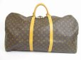 Photo2: LOUIS VUITTON Monogram Leather Brown Duffle&Gym Bag Keepall 60 #5641 (2)