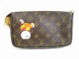 Photo2: LOUIS VUITTON Monogram Leather Brown Murakami Panda Accessories Pouch #5646 (2)