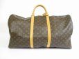 Photo2: LOUIS VUITTON Monogram Leather Brown Gym Bag Keepall 60 Bandouliere #5650 (2)