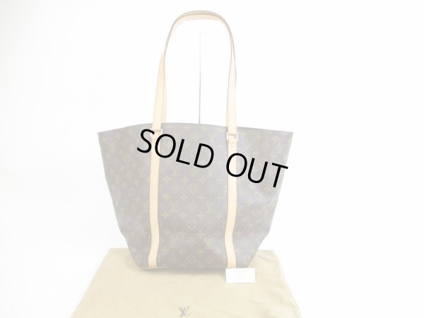 Photo1: LOUIS VUITTON Monogram Leather Brown Tote&Shoppers Bag Sac Shopping #5652