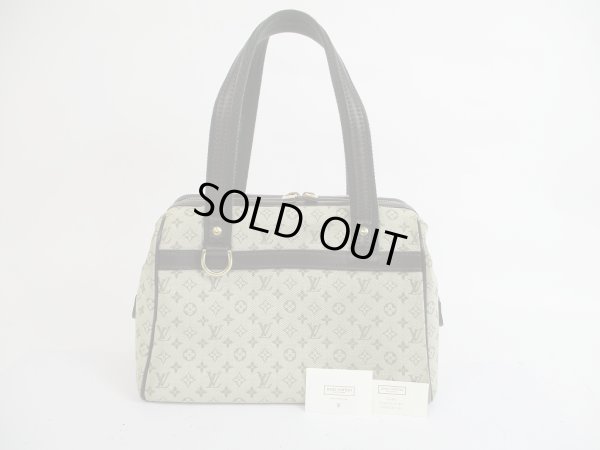 Photo1: LOUIS VUITTON Monogram Mini Canvas Khaki Hand Bag Purse Josephine PM #5654