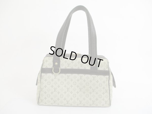 Photo2: LOUIS VUITTON Monogram Mini Canvas Khaki Hand Bag Purse Josephine PM #5654