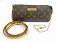 Photo1: LOUIS VUITTON Monogram Leather Brown Cross-body Bag Eva Pouch w/Strap #5664 (1)