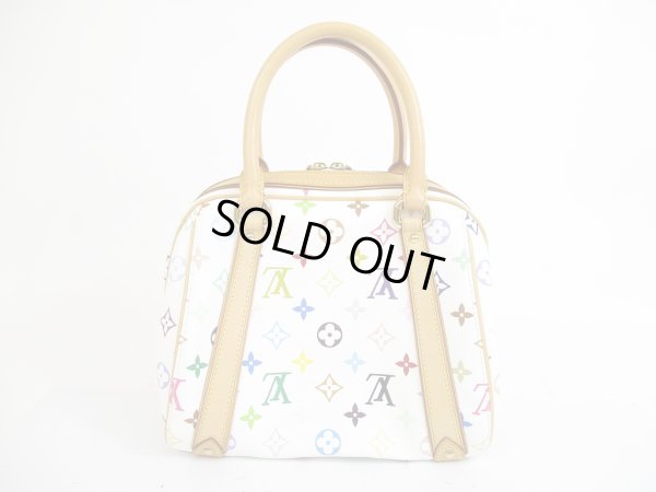 Photo2: LOUIS VUITTON Multi-color Leather White Hand Bag Purse Priscilla #5666