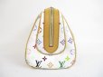 Photo3: LOUIS VUITTON Multi-color Leather White Hand Bag Purse Priscilla #5666