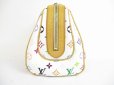 Photo4: LOUIS VUITTON Multi-color Leather White Hand Bag Purse Priscilla #5666