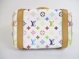 Photo5: LOUIS VUITTON Multi-color Leather White Hand Bag Purse Priscilla #5666