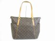 Photo1: LOUIS VUITTON Monogram Leather Brown Tote&Shoppers Bag Totally GM #5681 (1)