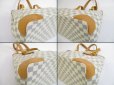 Photo6: LOUIS VUITTON Azur Leather White Tote&Shoppers Bag Hampstead MM #5682