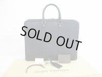 LOUIS VUITTON Nomade Leather Blue Malines Briefcases Business Case Voyage #5686