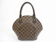 Photo1: LOUIS VUITTON Special Order Damier Leather Brown Hand Bag Ellipse PM #5711 (1)