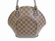 Photo2: LOUIS VUITTON Special Order Damier Leather Brown Hand Bag Ellipse PM #5711 (2)