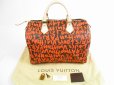 Photo1: LOUIS VUITTON Monogram Leather Graffiti Orange Hand Bag Purse Speedy30 #5718 (1)