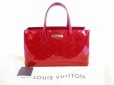 Photo1: LOUIS VUITTON Vernis Patent Leather Red Hand Bag Purse Wilshire PM #5730 (1)