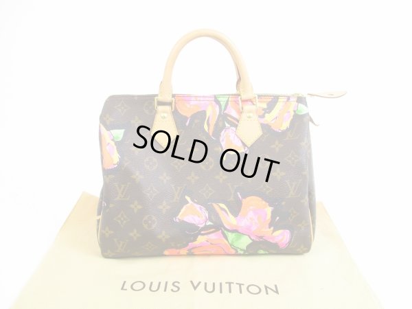 Photo1: LOUIS VUITTON Limited Monogram Rose Leather Brown Hand Bag Speedy30 #5732