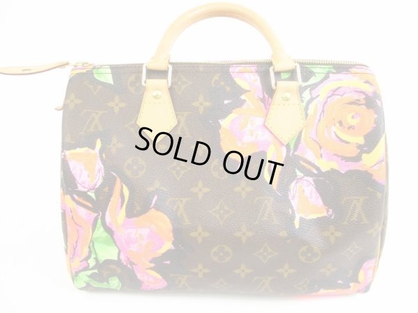 Photo2: LOUIS VUITTON Limited Monogram Rose Leather Brown Hand Bag Speedy30 #5732