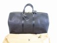 Photo1: LOUIS VUITTON Epi Leather Black Duffle&Gym Bag Hand Bag Keepall 50 #5733 (1)