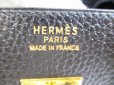 Photo10: HERMES Birkin 35 Black Gold Hardware Ardennes Leather Hand Bag A Stamp #5735