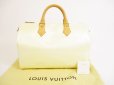 Photo1: LOUIS VUITTON Special Order Vernis White Hand Bag Speedy30 #5738 (1)