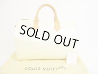 LOUIS VUITTON Special Order Vernis White Hand Bag Speedy30 #5738