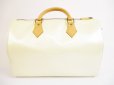 Photo2: LOUIS VUITTON Special Order Vernis White Hand Bag Speedy30 #5738 (2)