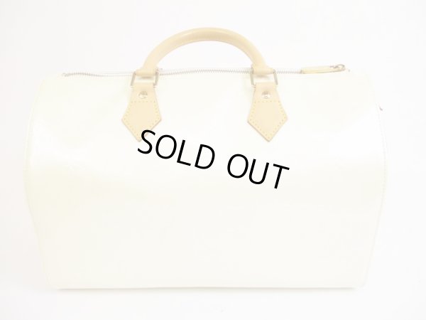 Photo2: LOUIS VUITTON Special Order Vernis White Hand Bag Speedy30 #5738