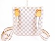 Photo2: LOUIS VUITTON Azur Leather White Cross-body Bag Pohette Bosphore #5747 (2)