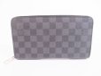 Photo1: LOUIS VUITTON Damier Graphite Leather Zippey Organizer Wallet #5753 (1)