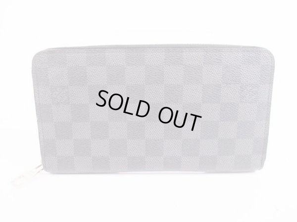 Photo1: LOUIS VUITTON Damier Graphite Leather Zippey Organizer Wallet #5753
