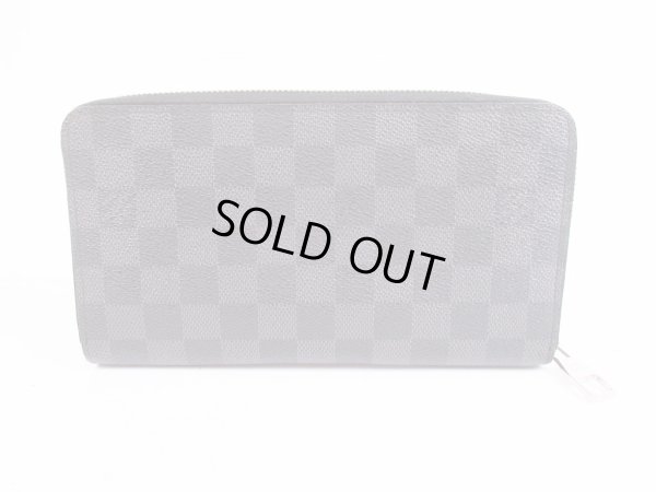 Photo2: LOUIS VUITTON Damier Graphite Leather Zippey Organizer Wallet #5753