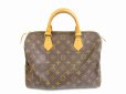 Photo2: LOUIS VUITTON Monogram Leather Brown Hand Bag Purse Speedy30 #5755 (2)